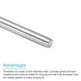 thumbnail image 4 of 30Pack Fully Threaded Rod M5 x 25mm 0.8mm Thread Pitch 304 Stainless Steel Right Hand Threaded Rods Bar Studs, 4 of 6