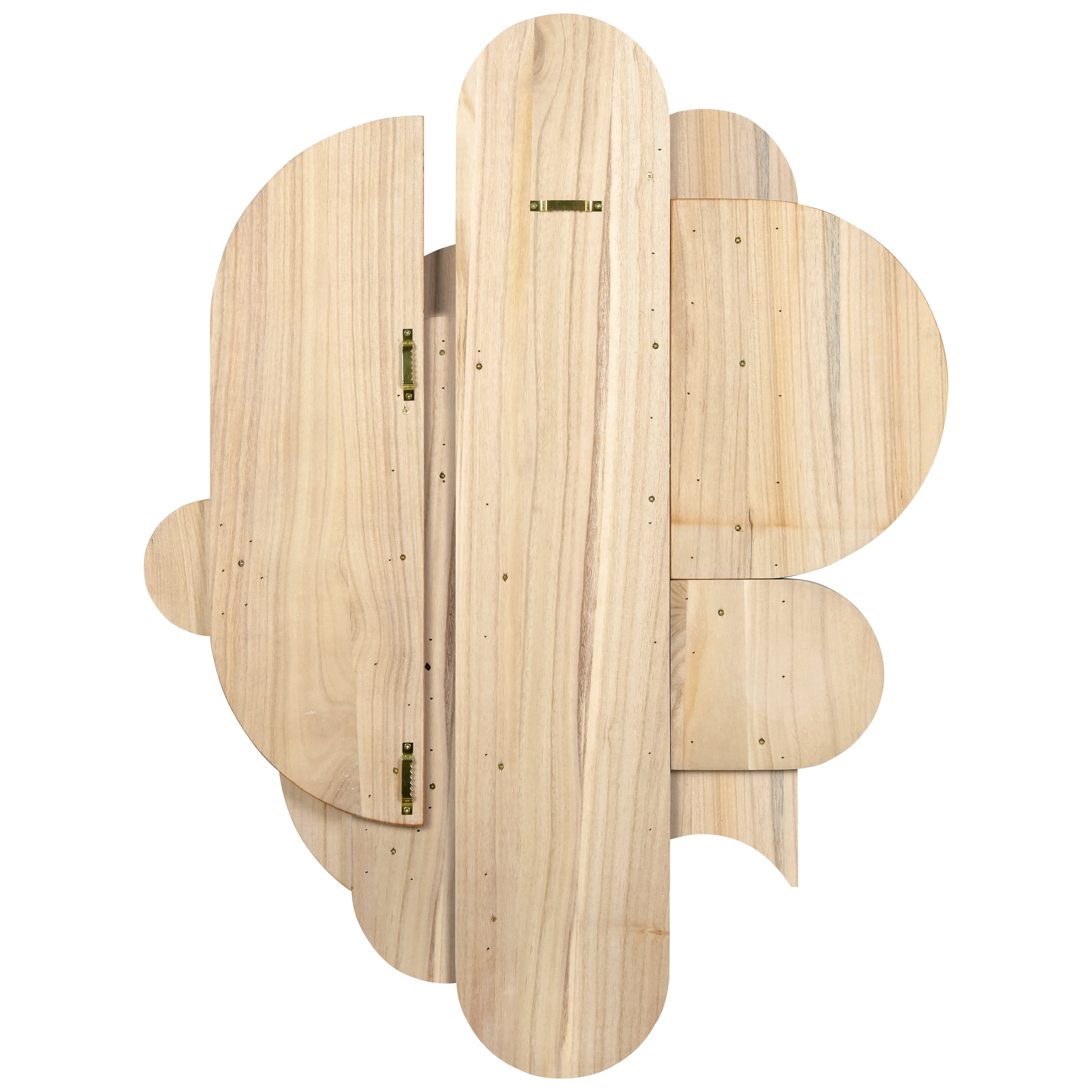"Cinnamon Dreamscape I" Hand Made Dimensional Solid Paulownia Wood Abstracts Wall Art