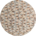 thumbnail image 1 of Ahgly Company Tapis d'Intérieur Rond Abstrait Marron Oriental, 7 Pieds Rond, 1 of 6