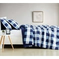 thumbnail image 4 of Truly Soft Everyday Buffalo Plaid Navy Blue Polyester 3-Piece King Comforter Set, plaid themed, for Men and Women, OEKO-TEX Certified Confidence, 4 of 11