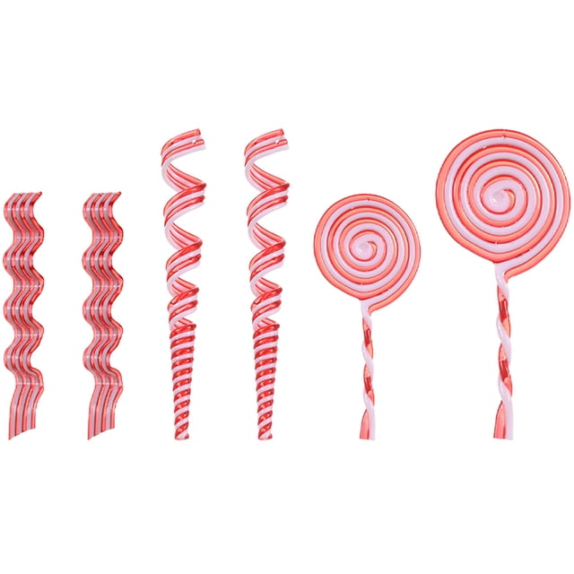 6pcs adornos de dulces de Navidad adornos de lollipop decoración colgante