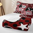 thumbnail image 4 of Homewish Cool Gamer Game Pad Quilt King,Stars Skateboard King Coverlet Set,Red Black,3pcs, 4 of 7