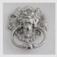 thumbnail image 5 of Jinsinto Lion Head Knocker With Screws, Large Silver Lion For Front Doors & Main Porches Accessories(1pcs), 5 of 5