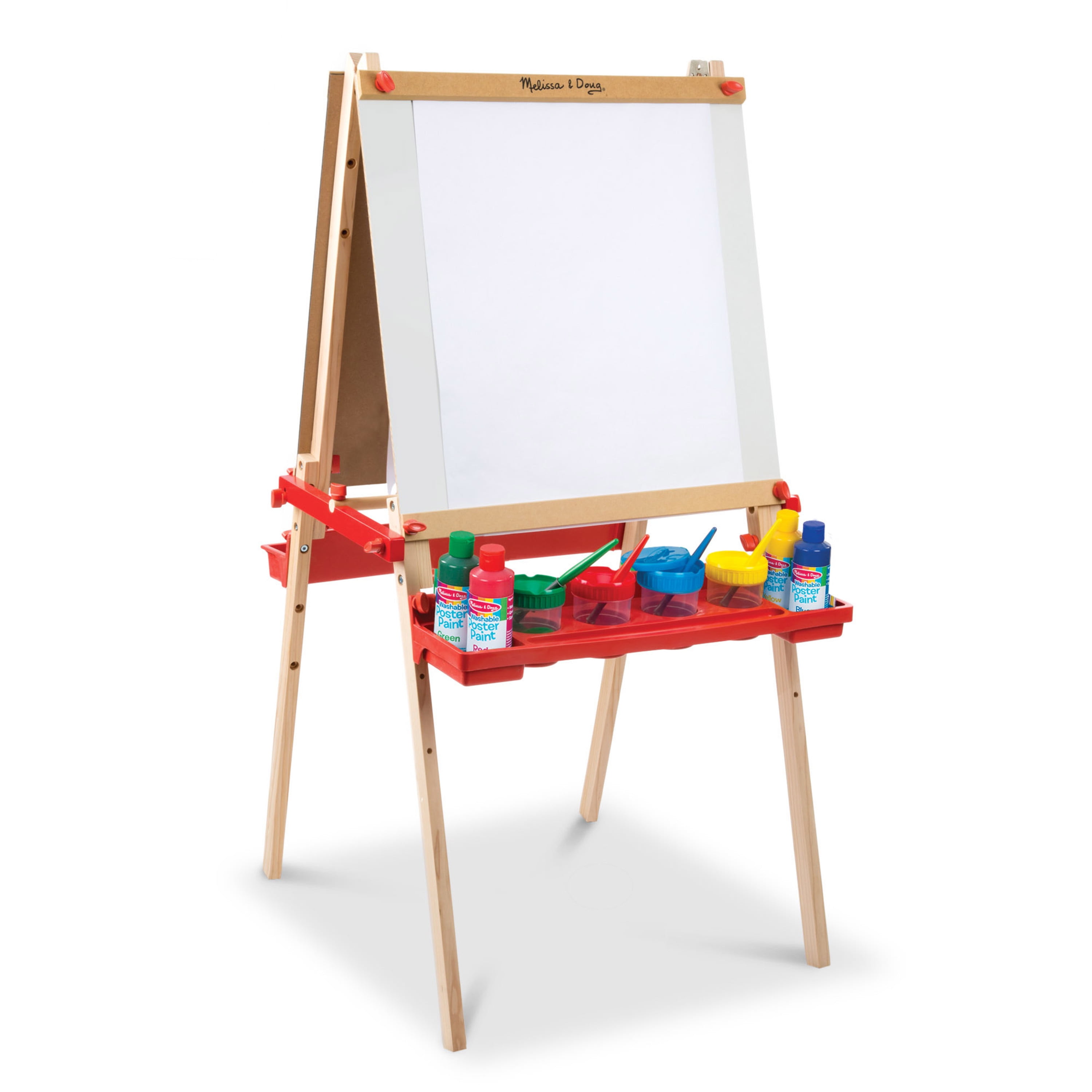 Colorations Premium Free Standing Art Easel with Magnetic Dry Erase & Chalkboard (Item #Bigeasy)