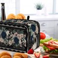 thumbnail image 7 of Toaster Cover 2 Slice, Halloween Dustproof Bakeware Oven Protector with Top Hook, Boho Horror Skull Flower Leaf Black Waterproof Small Kitchen Appliance Toasters Dust Cover, 11"x6"x8", 7 of 7