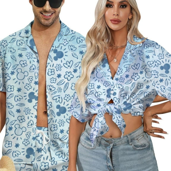 Disney Mickey Hawaiian Shirt, Retro Summer Beach Vacation Tee