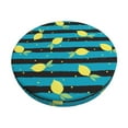 thumbnail image 2 of Xecao's Lemon Print Stool Covers offer stylish, washable protection for PU round bar stools, perfect for home or commercial use., 2 of 7