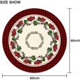 thumbnail image 4 of Christmas Table Cloth,Christmas Tablecloth Round 60 x 60,Wrinkle Resistant and Washable Xmas Red Truck Tablecloth,Perfect for Kitchen Dinner,Family Gathering,Holiday Dining Room Table, 4 of 4