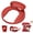 red, variant on 2-in-1 Pouring Shield & Funnel for KitchenAid Tilt Head 4.5-6QT Mixer Bowls, Silicone Splash Guard, Stand Mixer Accessory, Proof Pour Chute Design for Daily Baking Cooking Use(Red)