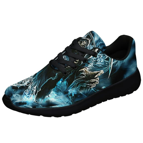 Grim Reaper Halloween Shoes Sneakers Black Size 3.5