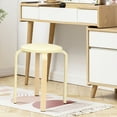 thumbnail image 4 of Costway Set of 4 Bentwood Round Stool Stackable Dining Chair W/Padded Seat Beige\Black, 4 of 11