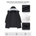 thumbnail image 6 of Wantdo Women's Plus Size Winter Coat Recycled Winter Jacket Mid-length Snow Jacket Dark Gray 2XL, 6 of 10