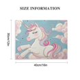 thumbnail image 2 of Fenyluxe Unicorn Clouds Alice Prin Wall Art Print On Canvas Ready To Hang Home Room Decor 16x12in, 2 of 6