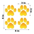 thumbnail image 4 of Animal Wall Decal Beautiful Yellow Repeating Paw Prints Pattern Bedroom Wall Decal for Children Dog Cute Themed Room Decal - Size: 6 In x 6 In, 4 of 5