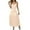 Beige, variant on Solid Color Clasp Detail Long Dress for Women Fashionable Evening Beach Resort Maxi Dress Brick Red,L