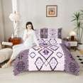 thumbnail image 4 of Castle Fairy Teens Bohemian Aztec 3 Pieces Queen Comforter Set,Exotic Style Ultra Soft Bedding Sets,Hippie Tribal Bedding Comforter Set Breathable,Ultra Soft Home Decor,Reversible, 4 of 8