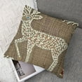 thumbnail image 7 of Hand Beaded Embroidered Reindeer Decorative Throw Pillow Cover – Natural Holiday Cushion Case for Home, Couch, Bedroom, Office, Christmas Décor and Special Occasion, 7 of 7