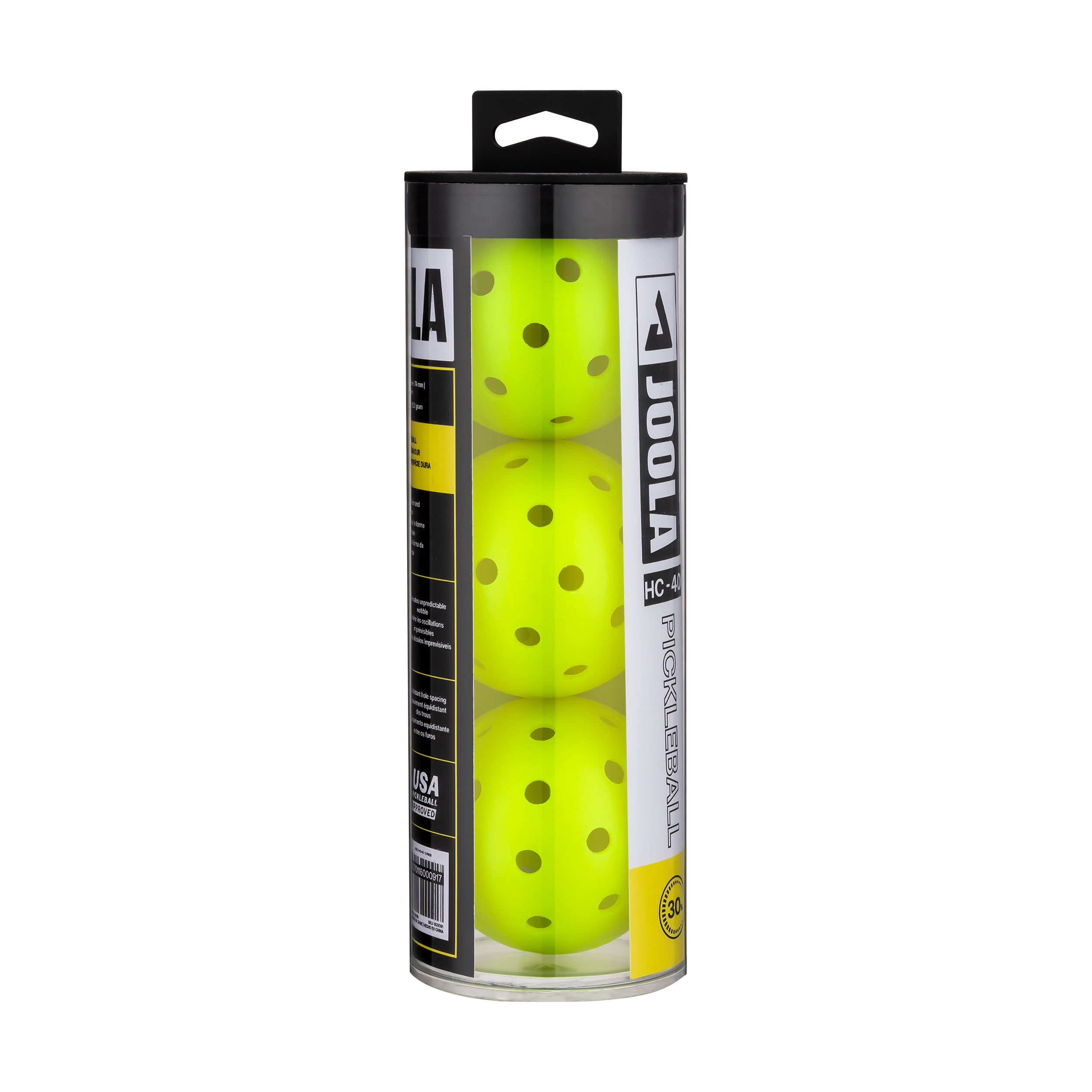 JOOLA HC-40 Pickleball - Shock Yellow - 3 Pack (Global)