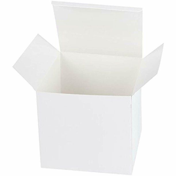 20Pcs Gift Boxes Recycled 6 Inches White Paper Kraft Cardboard With