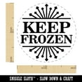 thumbnail image 2 of Keep Frozen Freezer Food Storage Self-Inking Rubber Stamp Ink Stamper - Black Ink - Medium 1 Inch, 2 of 7