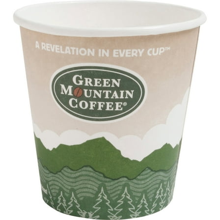 GMCR16OZCUPS,1000/CT - 16 fl oz - 1000 / Carton - Green - Paper, Resin - Hot Drink