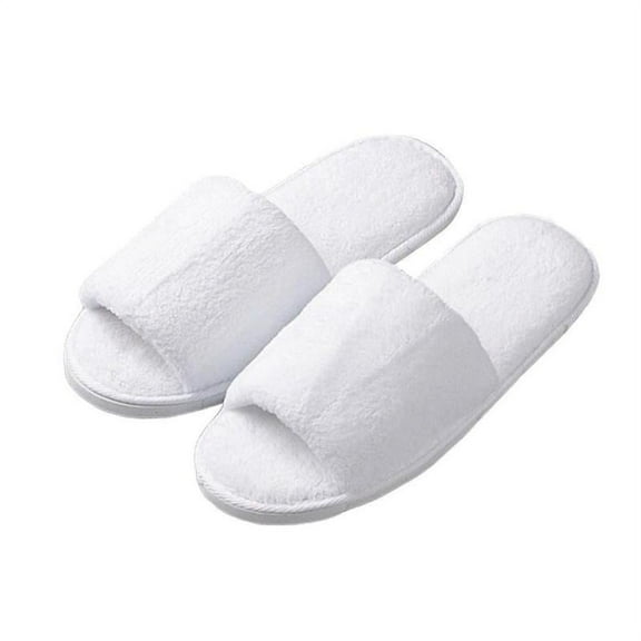Unisex Slippers Hotel Travel Spa Portable Slippers Guest Disposable Indoor Cotton Fabric Slipper E2P5