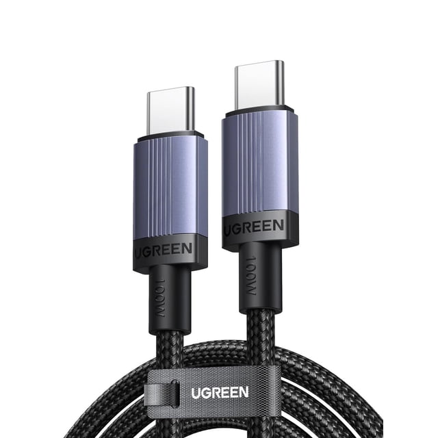 Cable USB C a C UGREEN 100W Negro de Carga Rápida 2M Compatible con iPhone 16 y Galaxy S25