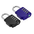 thumbnail image 3 of Unique Bargains 3' Long 4 Digit Combination Padlock, Waterproof Zinc Alloy Resettable Combination Lock, Black Blue, 3 of 5