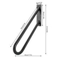 thumbnail image 3 of ToppiJoy 27.5" Handrail for Outdoor Steps, Wall Mounted Stair Handrails, Garage Railing Safety Grab Bars U-Shaped Handrail for Elderly Pregnant Women Indoor (Black), 3 of 24
