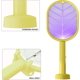 thumbnail image 2 of Raqueta eléctrica para matar mosquitos, recargable por USB con luz LED eléctrica, protección de malla de 3 capas para interiores y exteriores (amarillo). Afortunado Sencillez, 2 of 5