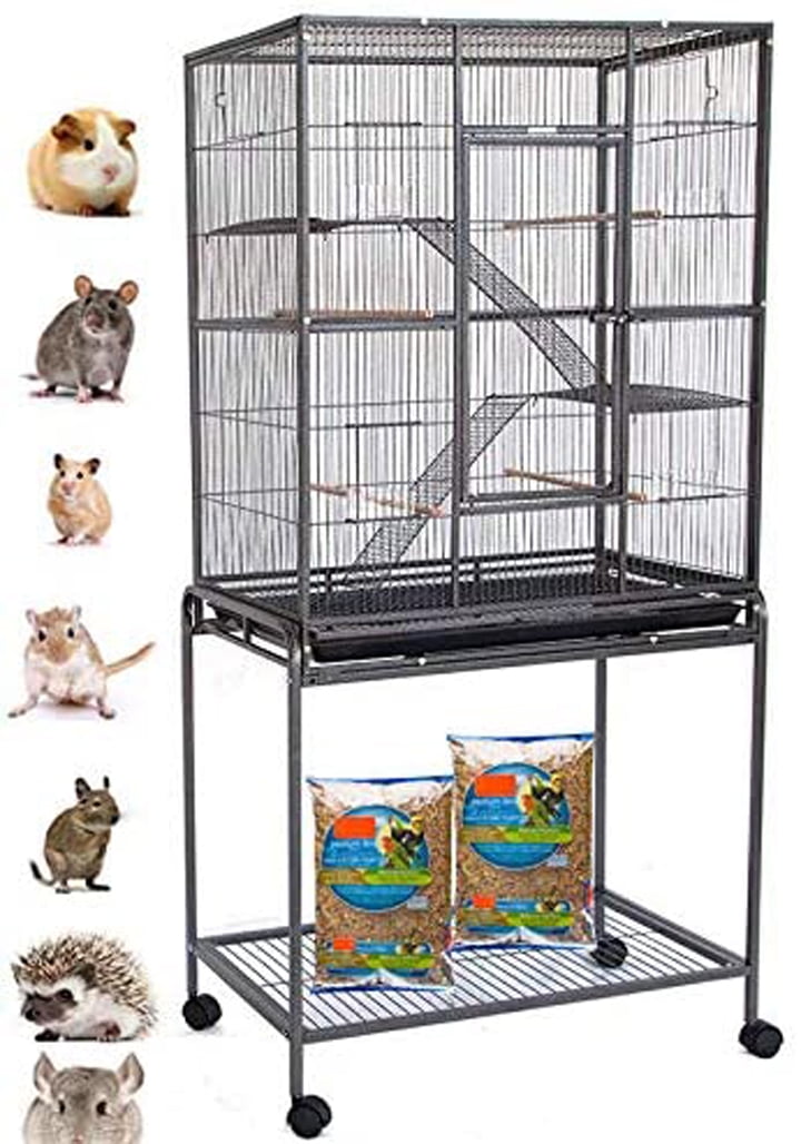 64" X-LARGE 1/2" Spacing 3 Level Ferret Chinchilla Sugar Glider Rabbit Rat Cage 