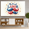thumbnail image 6 of Patriotic Design My First Labor Star Decorations Colorful Stars Decorative Banners Red White Blue for Baby Shower First Celebration Nursery Decor, 6 of 7