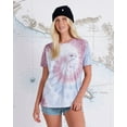 thumbnail image 3 of Salty Crew Women's Bruce Tie Dye Boyfriend Relaxed Fit Tee T-Shirt in Faded Plum (X-Small, Faded Plum), 3 of 4