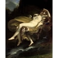 thumbnail image 2 of Prudhon, Pierre-Paul 15x18 Gold Ornate Wood Framed with Double Matting Museum Art Print Titled - The Carrying Away of Psyche, 2 of 4