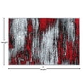 thumbnail image 5 of Masada Rugs Modern Contemporary Mat Area Rug, Red Grey Black (2 Feet X 3 Feet) Mat, 5 of 7