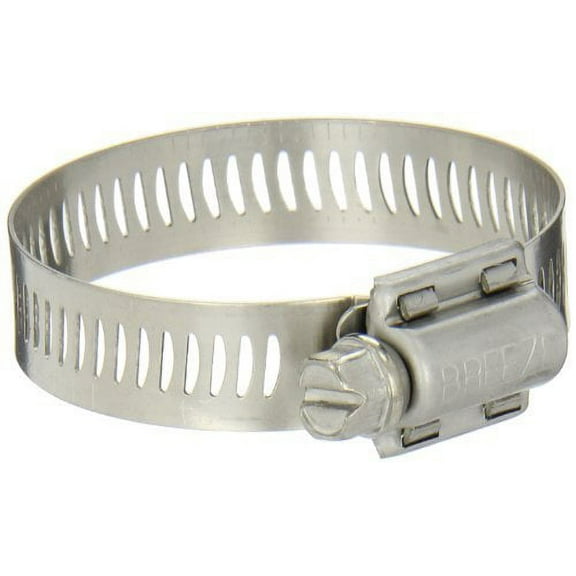 Breeze Power-Seal SS Hose Clamp, Worm-Drive, SAE Size 28, 1-5/16 to 2-1/4 Dia, 1/2 Wd. (10EA) Size: 1-5/16", #62028