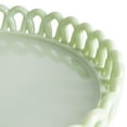 thumbnail image 3 of Martha Stewart  Highbrook Jadeite Glass Loop Cake Stand in Mint, 3 of 5