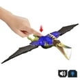 thumbnail image 4 of Jurassic World Wild Roar Pteranodon Dinosaur Action Figure Toy, Attack, Light & Sound, Scan Code, 4 of 5
