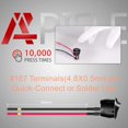 thumbnail image 5 of APIELE 10 interruptores basculantes de encendido y apagado KCD1 mini interruptor de palanca redondo SPST 2 pines diseño a presión para coche barco automotriz con cables precableados AC 6 A/250 V 10 A/, 5 of 5