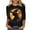 Multicolor#vneck halloween shirt 3/4 sleeve, variant on aohooy Plus Size Women Halloween Shirts 3/4 Sleeve Crewneck Shirt Funny Holiday Tees Pumpkin Witch Ghost Graphic Tee Pullover Tops Multicolor,L
