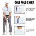 thumbnail image 4 of Men's Polo Shirts Short Sleeve Dry Fit Moisture Wicking Performance Golf Shirts for Men White S, 4 of 7