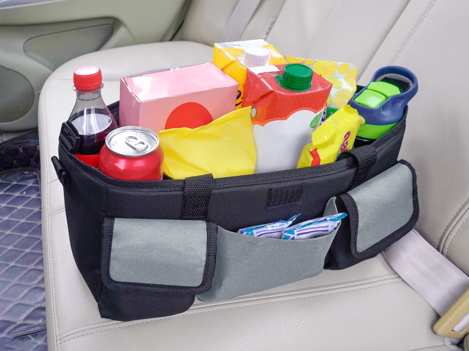 1Pc Auto Between Seat Organizer Bag Anti-Drop PP Car Storage Box Multifunction 