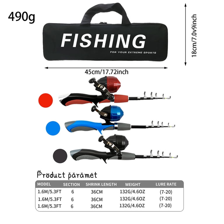 begginer fishing pole 2 Pcs Portable Telescopic Fishing Pole Set for Beginners, Fishing Rod and  Reel Combo Kit with Tackle Box, Compact Lightweight Fishing Gear for Starter  Anglers