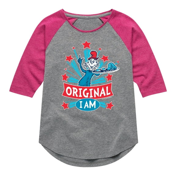 Dr. Seuss - Original I'am - Toddler And Youth Girls Raglan Graphic T-Shirt