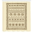 thumbnail image 3 of Ambesonne Brown and Beige Shower Curtain, Traditional Africa, 69"Wx75"L, Brown and Beige, 3 of 3