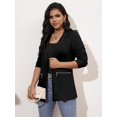 thumbnail image 4 of Blazer Genhoo para mujer, manga larga, parte delantera abierta, talla S, 4 of 6