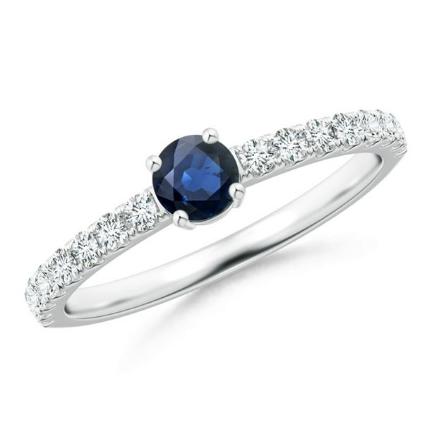 Angara - September Birthstone Ring - Classic Solitaire Sapphire Promise ...
