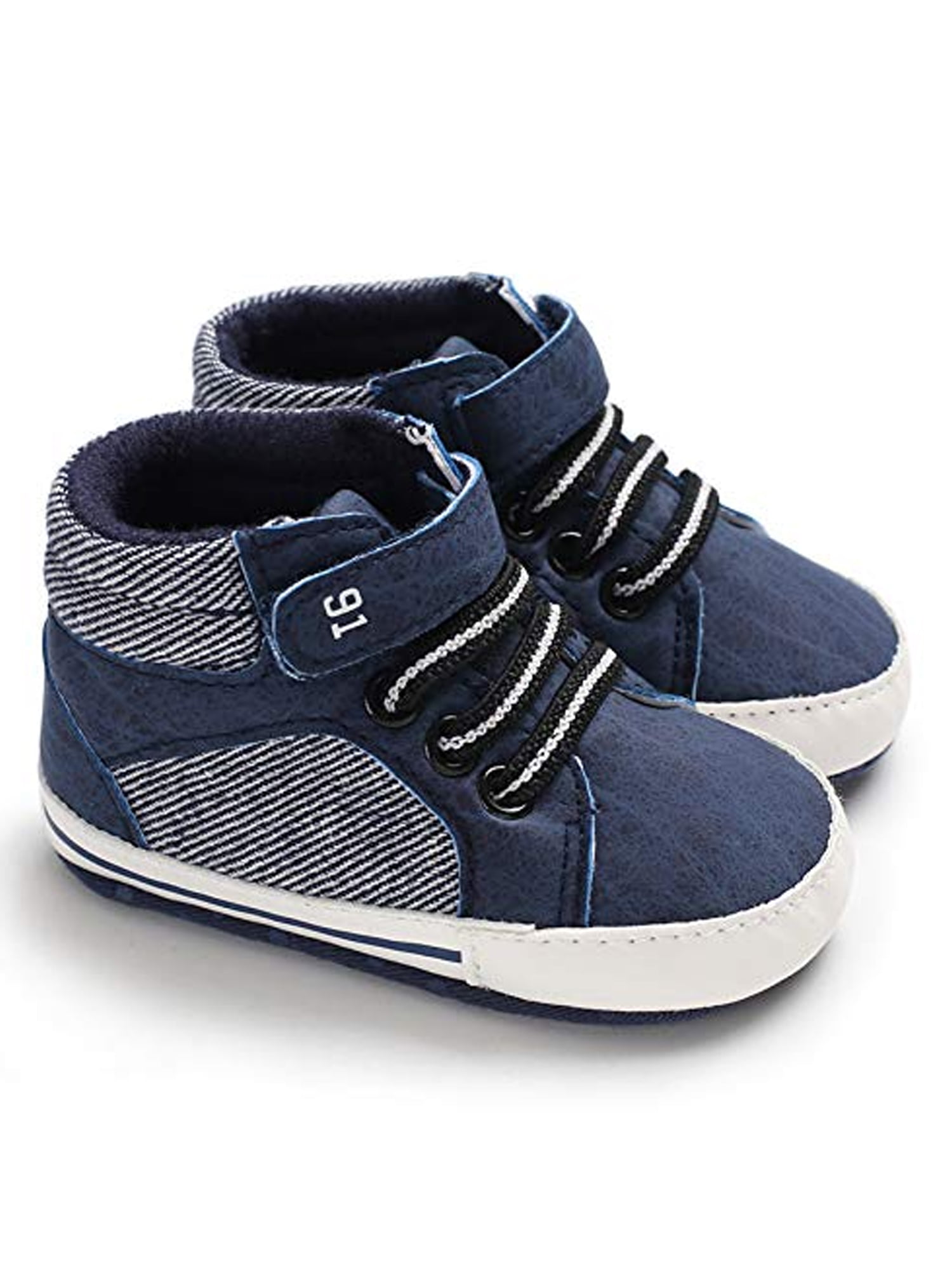 DEELIN Baby Boys Shoes,Unisex Baby Girls Shoes Canvas Sneakers Soft Sole Anti-Slip Crib Toddler Shoes Light Velcro Newborn Infant Baby Flats Shoes 