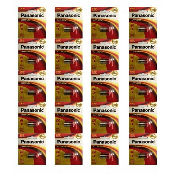 20 Pcs Panasonic CR-2 3V Lithium Battery, RETAIL PACKAGING