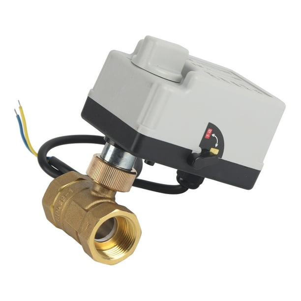 Válvula de bola DN20 manual y automática, motorizada, de 2 vías y 2 cables, normalmente abierta, CA 220 V